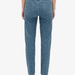 CLAUDIE PIERLOT Paros Monogram-print Straight-leg Jeans -Outlet Pique Style Store R04104032 BLEUS ALT03