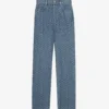 CLAUDIE PIERLOT Paros Monogram-print Straight-leg Jeans