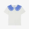 CLAUDIE PIERLOT Tino Peter Pan Collar Cotton-jersey T-shirt