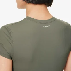 Soft Basics Brand-print Stretch-woven T-shirt -Outlet Pique Style Store R04104650 OLIVEGREEN ALT04