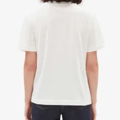 CLAUDIE PIERLOT Timon Logo-embroidered Cotton-jersey T-shirt -Outlet Pique Style Store R04104791 NATURELS ALT03