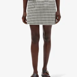 CLAUDIE PIERLOT Seine Gingham Check Woven Mini Skirt -Outlet Pique Style Store R04104817 DIVERS ALT02