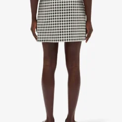 CLAUDIE PIERLOT Seine Gingham Check Woven Mini Skirt -Outlet Pique Style Store R04104817 DIVERS ALT03