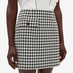 CLAUDIE PIERLOT Seine Gingham Check Woven Mini Skirt -Outlet Pique Style Store R04104817 DIVERS ALT04