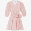 CLAUDIE PIERLOT Raymond Floral-print Puff-sleeve Cotton Mini Dress