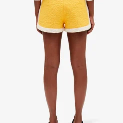CLAUDIE PIERLOT Esther Floral-motif Mid-rise Cotton Shorts 8 CLAUDIE PIERLOT Esther Floral-motif Mid-rise Cotton Shorts -Outlet Pique Style Store R04104828 JAUNESORANGES ALT03