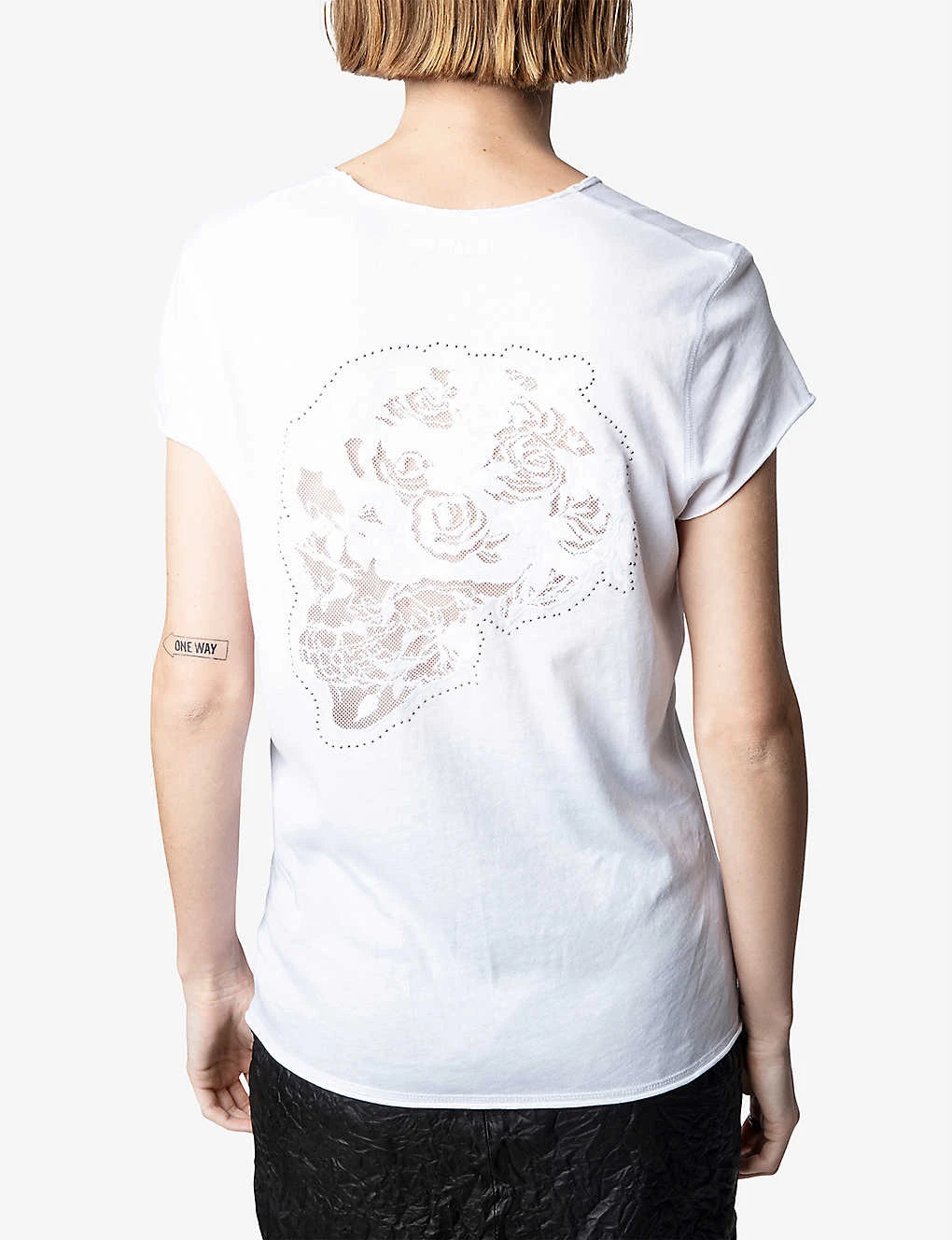 Zadig & Voltaire Story Floral And Skull Cotton T-shirt 4 Zadig & Voltaire Story Floral And Skull Cotton T-shirt - Image 4