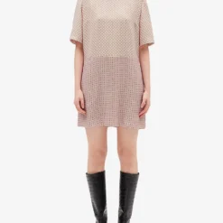 CLAUDIE PIERLOT Rayet Geometric Floral-print Woven Dress -Outlet Pique Style Store R04105510 DIVERS ALT02