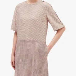 CLAUDIE PIERLOT Rayet Geometric Floral-print Woven Dress -Outlet Pique Style Store R04105510 DIVERS ALT04