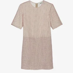 CLAUDIE PIERLOT Rayet Geometric Floral-print Woven Dress