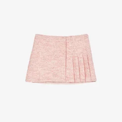 Maje Janello Pleated Mid-rise Tweed Mini Skirt
