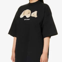 Palm Angels Bear-print Cotton-jersey T-shirt 7 Palm Angels Bear-print Cotton-jersey T-shirt -Outlet Pique Style Store R04107186 BLACKBROWN ALT02