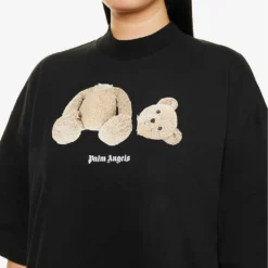 Palm Angels Bear-print Cotton-jersey T-shirt 9 Palm Angels Bear-print Cotton-jersey T-shirt -Outlet Pique Style Store R04107186 BLACKBROWN ALT04