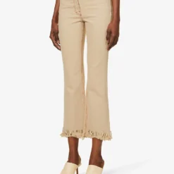 Jacquemus Le Jeans De Nîmes Flared-leg Mid-rise Jeans -Outlet Pique Style Store R04107878 BEIGETERRACOTTA ALT02