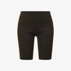 ESSENTIALS Logo-tab Ribbed Woven Shorts