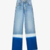 Sandro Tie-dye Straight-leg High-rise Jeans