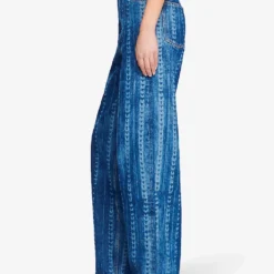 Sandro Chain-print Straight-leg Mid-rise Denim Jeans 7 Sandro Chain-print Straight-leg Mid-rise Denim Jeans -Outlet Pique Style Store R04111306 BLEUS ALT02