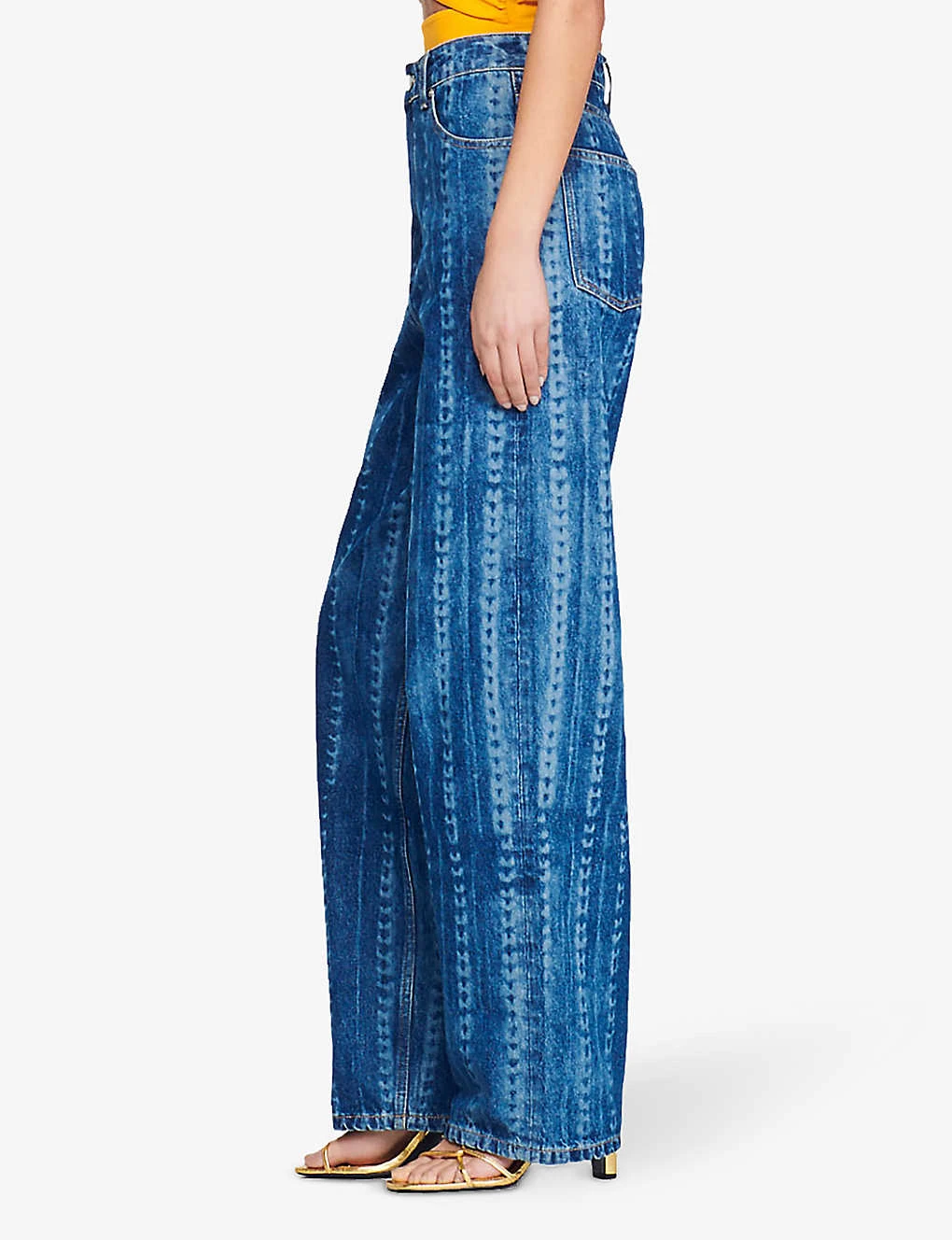 Sandro Chain-print Straight-leg Mid-rise Denim Jeans 3 Sandro Chain-print Straight-leg Mid-rise Denim Jeans - Image 3