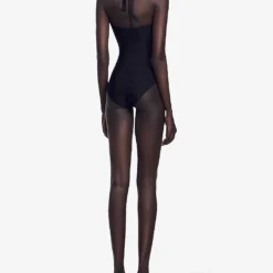 Sandro Bibiane Cut-out Swimsuit -Outlet Pique Style Store R04111316 NOIRGRIS ALT03