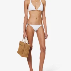 Melissa Odabash Bahamas Plunge-neck Bikini Top -Outlet Pique Style Store R04111499 WHITE ALT01