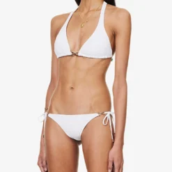 Melissa Odabash Bahamas Plunge-neck Bikini Top -Outlet Pique Style Store R04111499 WHITE ALT02