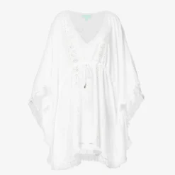 Melissa Odabash Isabelle Scalloped-trim Relaxed-fit Woven Cover-up