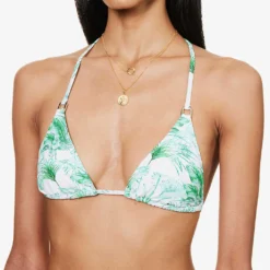 Melissa Odabash Key West Triangle Bikini Top -Outlet Pique Style Store R04111515 PALM ALT04