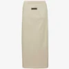 ESSENTIALS Brand-tab Cotton Midi Skirt