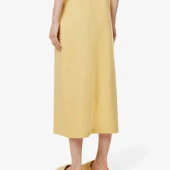 ESSENTIALS Cotton Midi Skirt -Outlet Pique Style Store R04111612 LIGHTTUSCAN ALT03