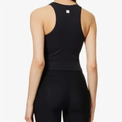 Vuori Mudra Brand-patch Stretch-jersey Top -Outlet Pique Style Store R04114833 BLACK ALT03