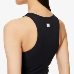 Vuori Mudra Brand-patch Stretch-jersey Top -Outlet Pique Style Store R04114833 BLACK ALT04