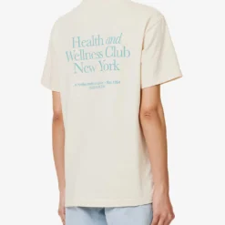 Health And Wellness Club Logo-print Cotton-jersey T-shirt -Outlet Pique Style Store R04115916 CREAMPARADISE ALT03