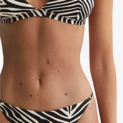 Reiss Melody Zebra-print Low-rise Bikini Bottoms -Outlet Pique Style Store R04116749 BLACKWHITE ALT04