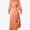 Zimmermann Plunge-neck Wrap-over Silk Midi Dress