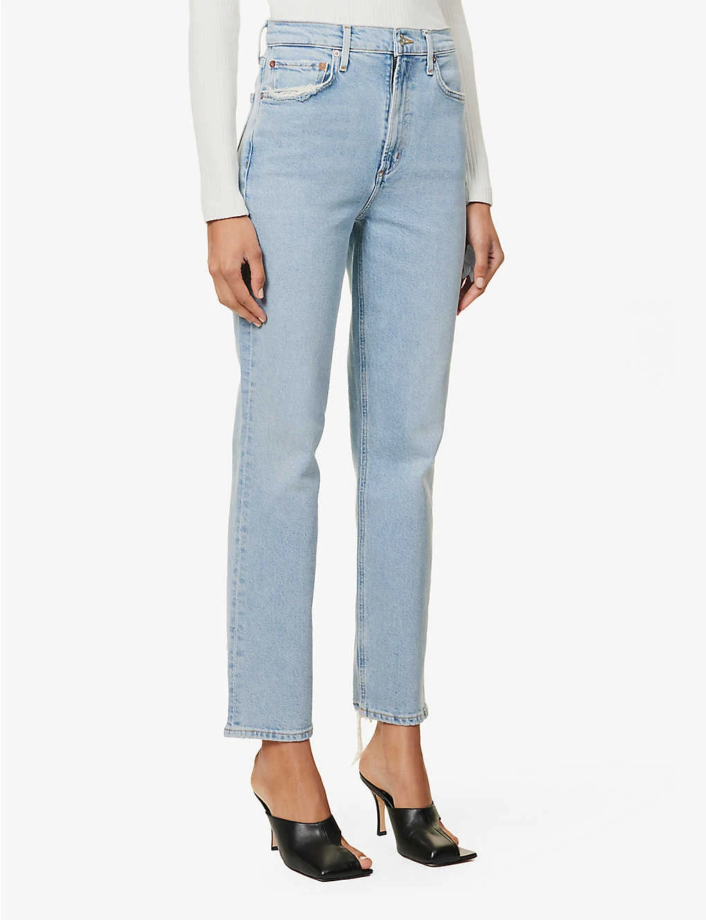 AGOLDE Stovepipe Straight-leg High-rise Stretch-denim Jeans 3 AGOLDE Stovepipe Straight-leg High-rise Stretch-denim Jeans - Image 3