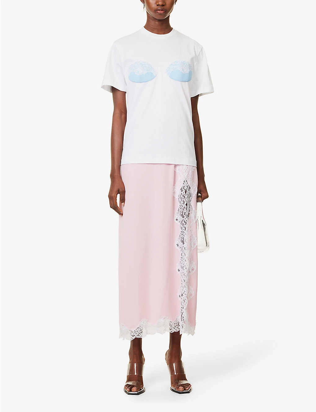 Christopher Kane Lace-trim Organic-cotton T-shirt 2 Christopher Kane Lace-trim Organic-cotton T-shirt - Image 2