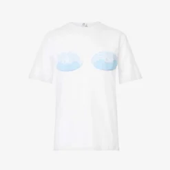 Christopher Kane Lace-trim Organic-cotton T-shirt