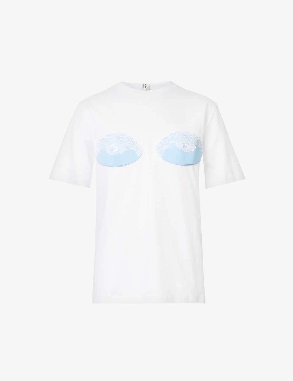 Christopher Kane Lace-trim Organic-cotton T-shirt 1 Christopher Kane Lace-trim Organic-cotton T-shirt