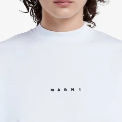 Marni Logo-print Short-sleeved Cotton-jersey T-shirt 9 Marni Logo-print Short-sleeved Cotton-jersey T-shirt -Outlet Pique Style Store R04118566 LILYWHITE ALT04