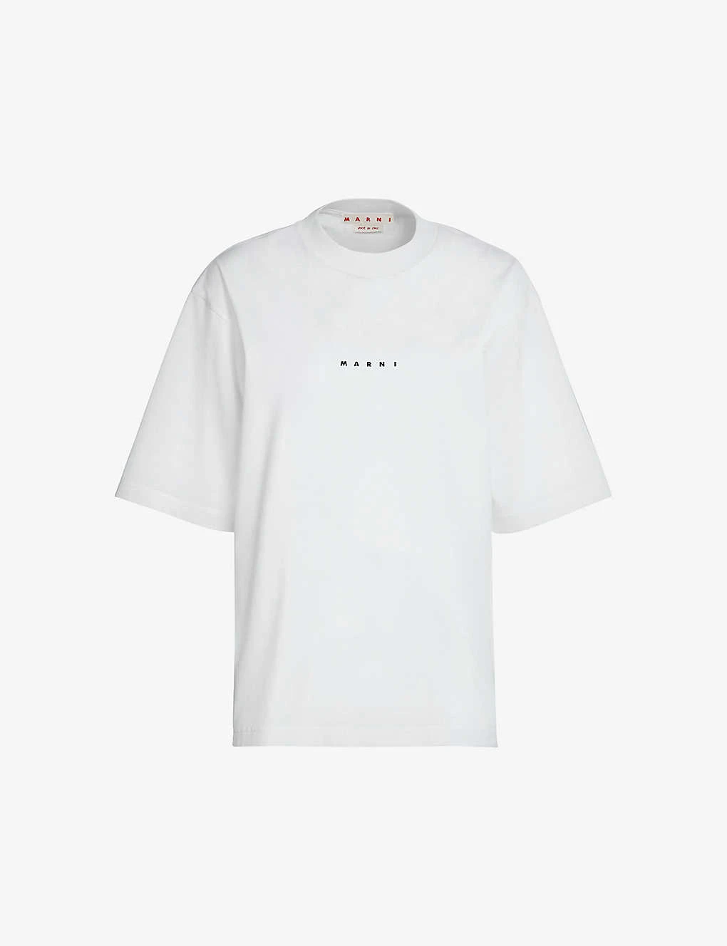 Marni Logo-print Short-sleeved Cotton-jersey T-shirt 1 Marni Logo-print Short-sleeved Cotton-jersey T-shirt