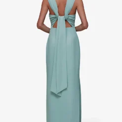 Whistles Tie Back Stretch-crepe Maxi Dress -Outlet Pique Style Store R04118636 ALT03