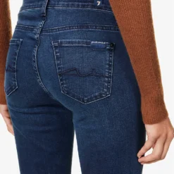 7 For All Mankind Bair Bootcut-leg Mid-rise Stretch-denim Jeans -Outlet Pique Style Store R04118669 PARKAVENUE ALT05