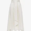 Reiss Rebecca Asymmetric-hem Stretch-cotton Midi Skirt