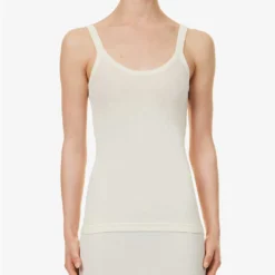 Bottega Veneta Semi-sheer Cotton-blend Knitted Top 7 Bottega Veneta Semi-sheer Cotton-blend Knitted Top -Outlet Pique Style Store R04121126 CHALK ALT02