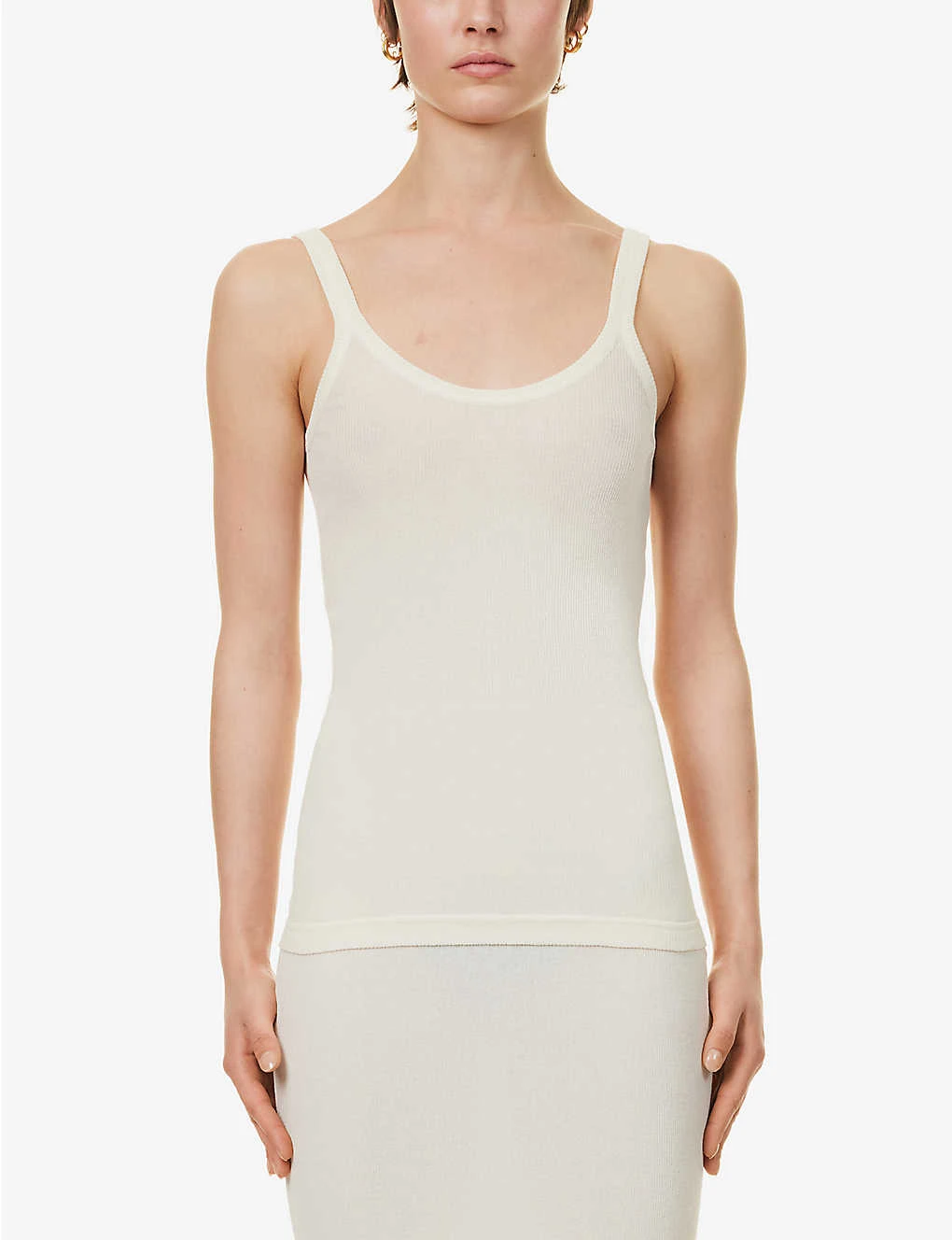 Bottega Veneta Semi-sheer Cotton-blend Knitted Top 3 Bottega Veneta Semi-sheer Cotton-blend Knitted Top - Image 3