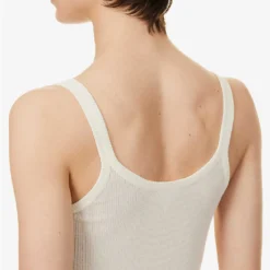 Bottega Veneta Semi-sheer Cotton-blend Knitted Top 9 Bottega Veneta Semi-sheer Cotton-blend Knitted Top -Outlet Pique Style Store R04121126 CHALK ALT04