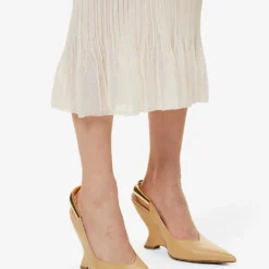 Bottega Veneta Slim-fit Flared-hem Cotton-blend Knitted Midi Skirt 9 Bottega Veneta Slim-fit Flared-hem Cotton-blend Knitted Midi Skirt -Outlet Pique Style Store R04121136 CHALK ALT04