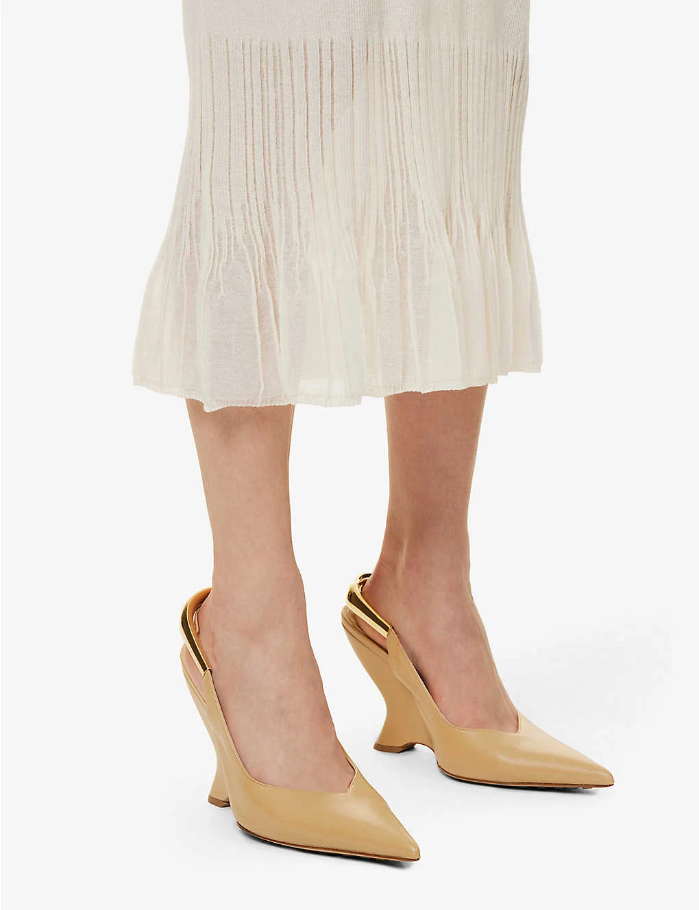 Bottega Veneta Slim-fit Flared-hem Cotton-blend Knitted Midi Skirt 5 Bottega Veneta Slim-fit Flared-hem Cotton-blend Knitted Midi Skirt - Image 5