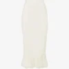 Bottega Veneta Slim-fit Flared-hem Cotton-blend Knitted Midi Skirt