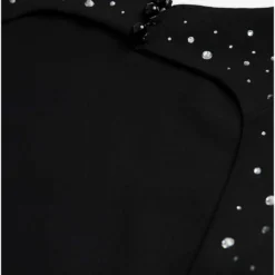 THE KOOPLES Rhinestone-embellished Woven Mini Dress -Outlet Pique Style Store R04122316 BLA01 ALT04